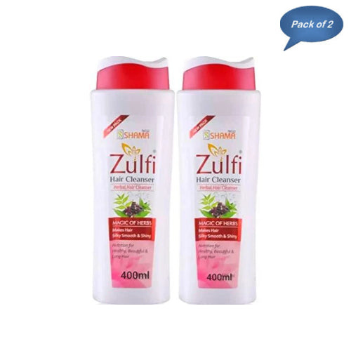 New Shama Zulfi Hair Cleanser 400 Ml(Pack of 2)
