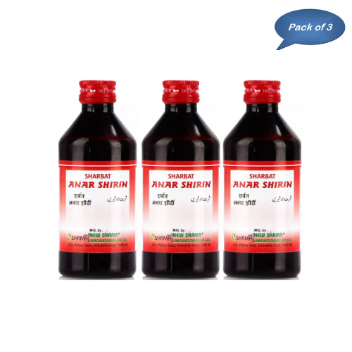 New Shama Sharbat Anar Shirin 200 Ml(Pack of 3)