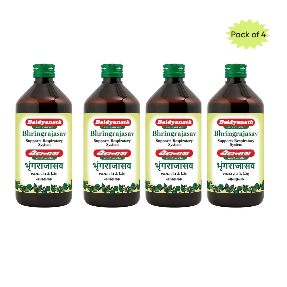 Baidyanath (Jhansi) Bhringrajasava 450 Ml(Pack of 4)