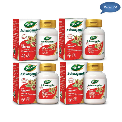 Dabur Ashwagandha 60 Tablets(Pack of 4)