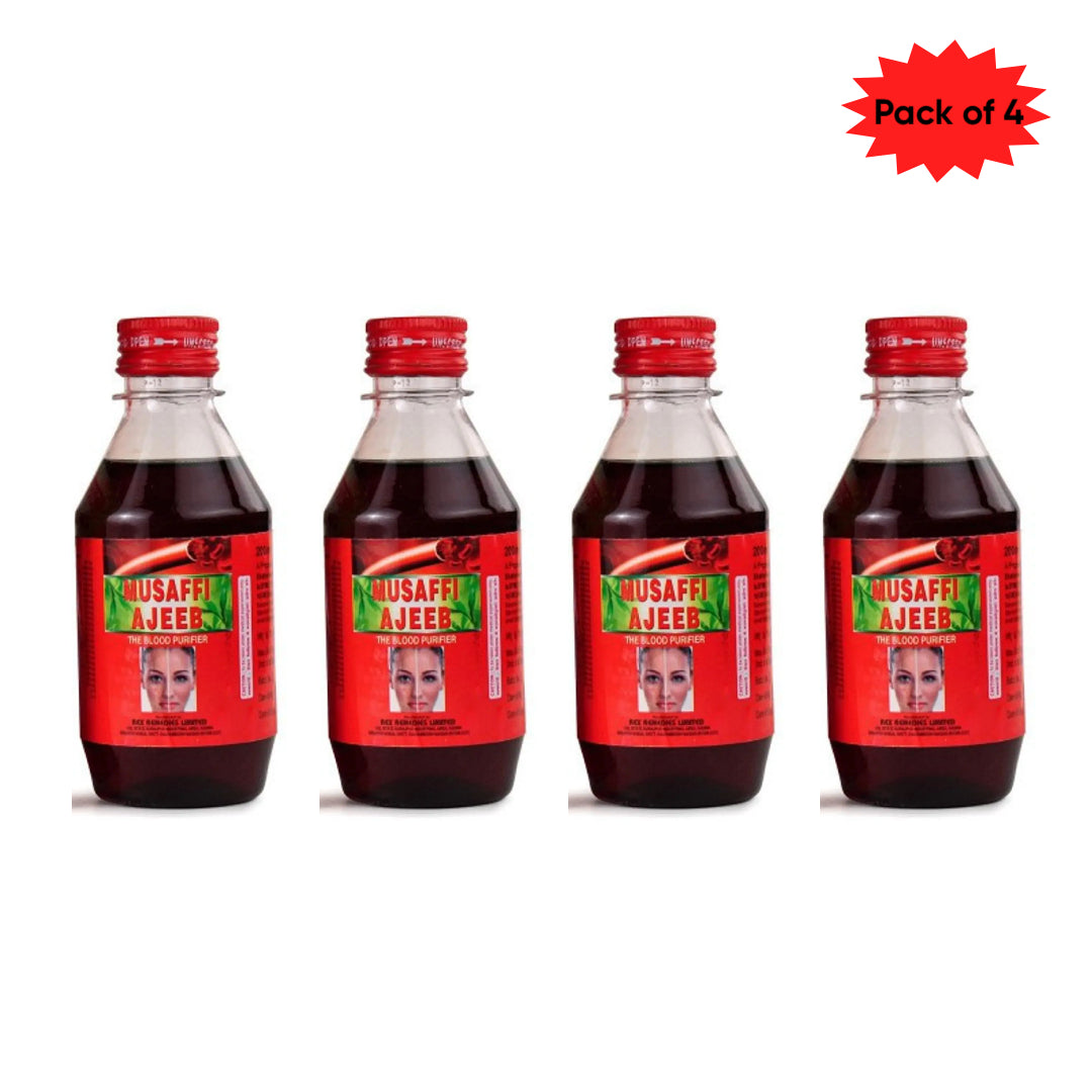 Rex Remedies Musaffi Ajeeb Blood Purifier 200 Ml(Pack of 4)