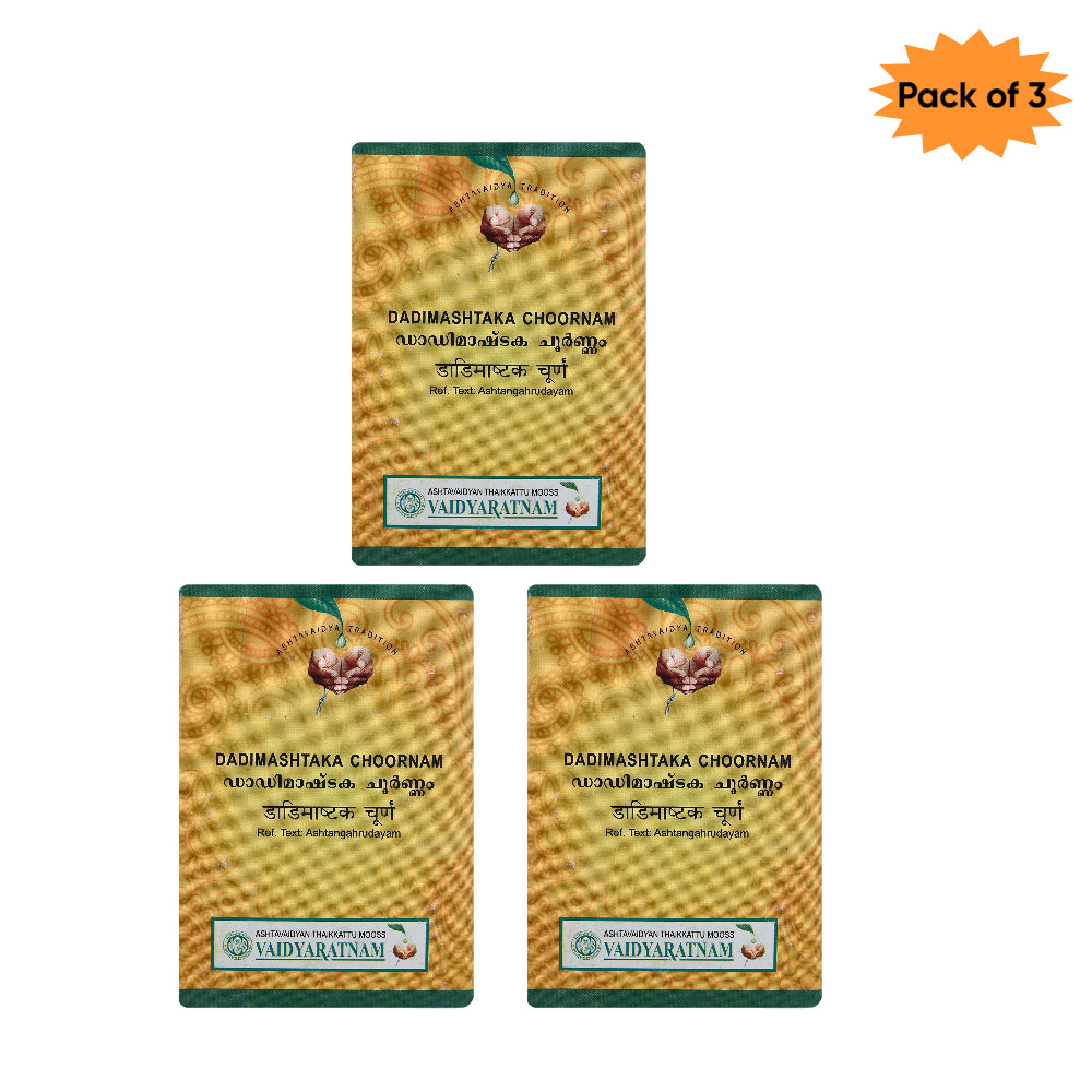 Vaidyaratnam Dadimashtaka Choornam 50 Gm(Pack of 3)