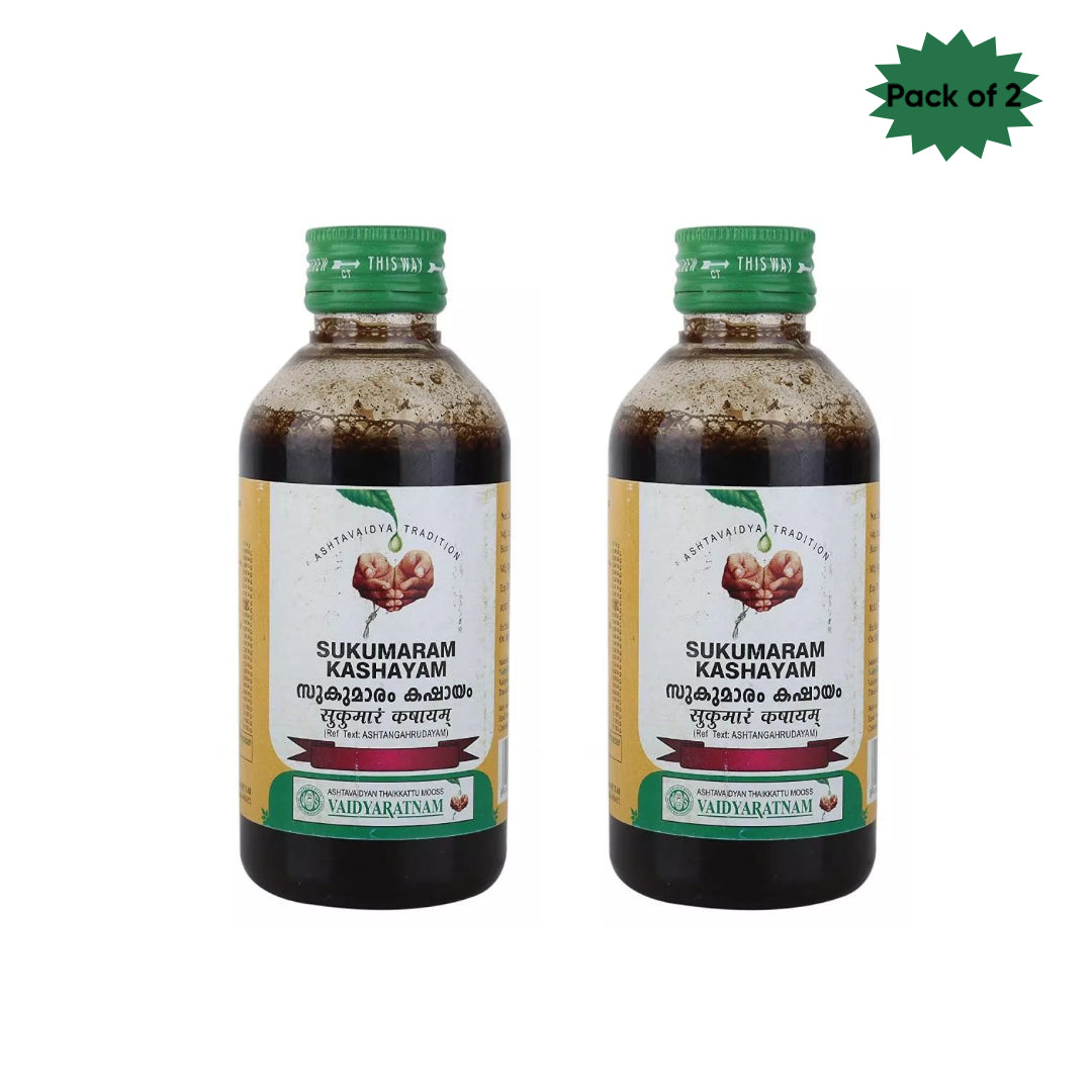 Vaidyaratnam Sukumaram Kashayam 200 Ml(Pack of 2)