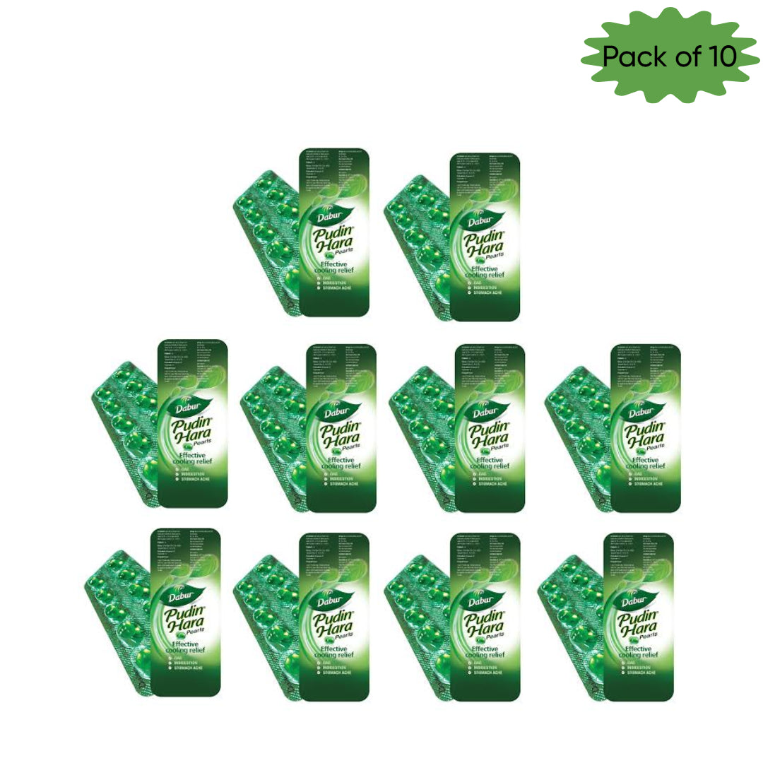 Dabur Pudin Hara Pearls 10 Capsules(Pack of 10)