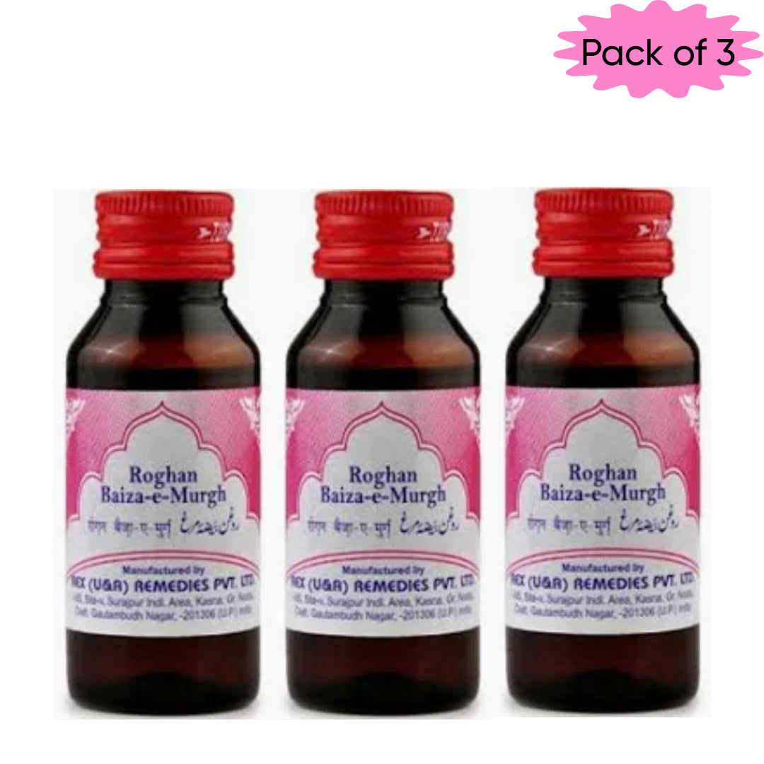Rex Remedies Roghan Baiza-E-Murgh 50 Ml(Pack of 3)