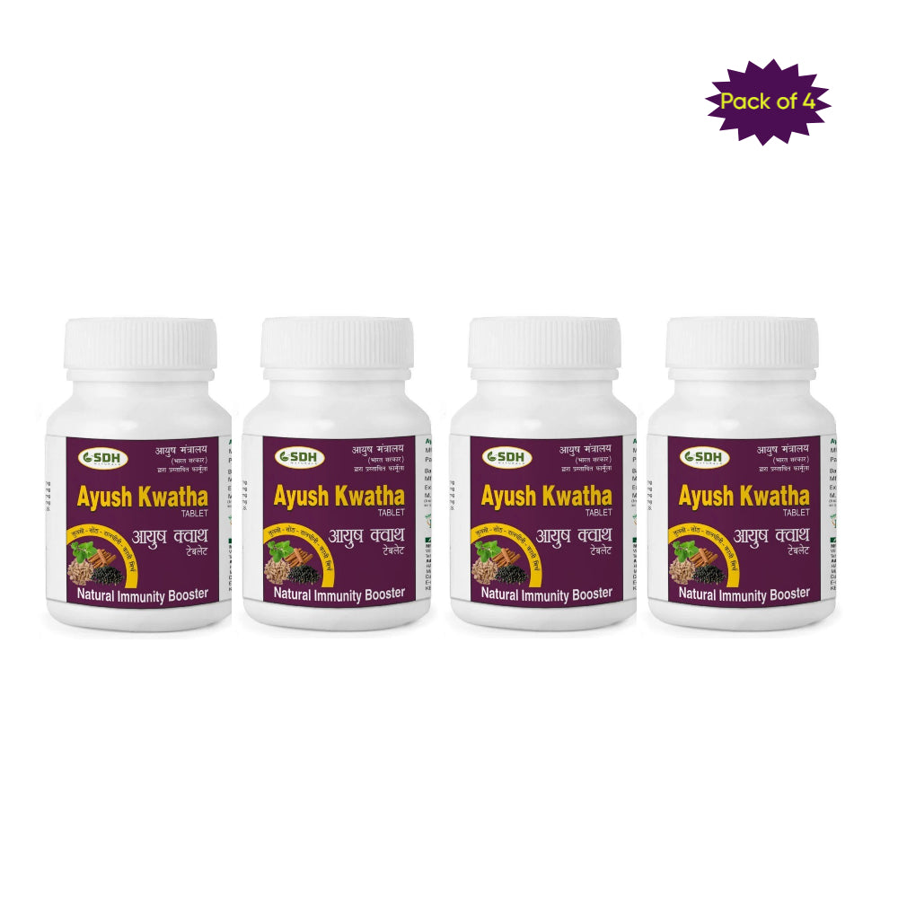 Shree Dhanwantri Herbals Ayush Kwatha 60 Tablets(Pack of 4)