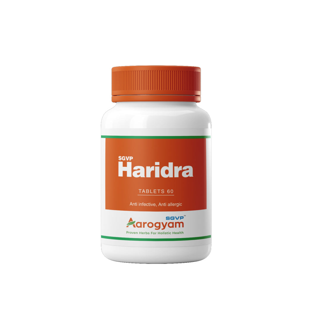 SGVP Aarogyam Haridra Tablets - 60 Tablets | Turmeric Anti-Inflammatory & Skin Health