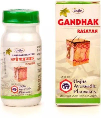 Unjha Ayurvedic Pharmacy Gandhak Vati 40 Tablets ( Pack Of 2)