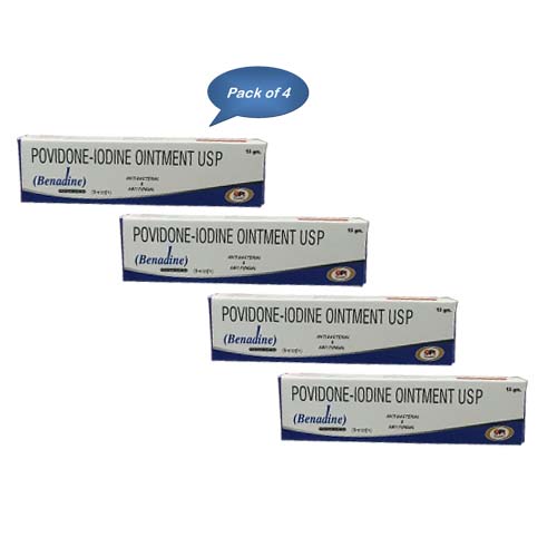 Opi Group (Benadine) Ointment 15 Gm (Pack Of 4)