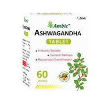 Ambic Ashwagandha 60 Tablets | Ayurvedic Pure Ashwagandha Adaptogen Stress Relief, Energy & Vitality Tablets