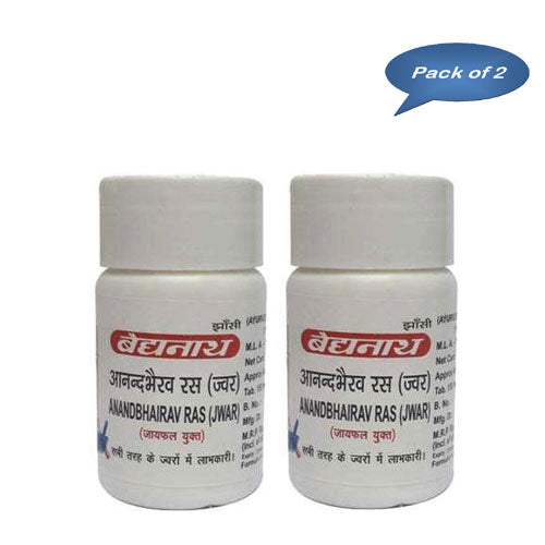 Baidyanath (Jhansi) Anand Bhairav Ras (Jwar) 80 Tablets ( Pack Of 2 )