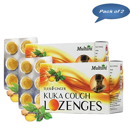 Multani Kuka Cough Lozenges(Tulsi Ginger) 36 Pcs ( Pack Of 2 )