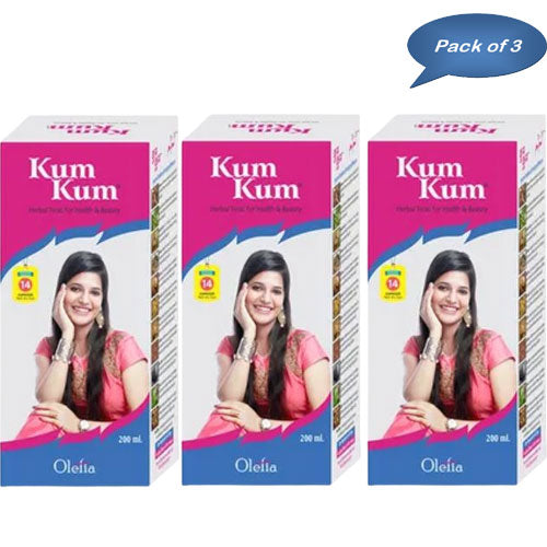 Olefia Kumkum Syrup 200 Ml ( Pack Of 3)