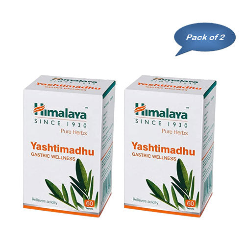 Himalaya Yashtimadhu 60 Tablets (Pack Of 2)