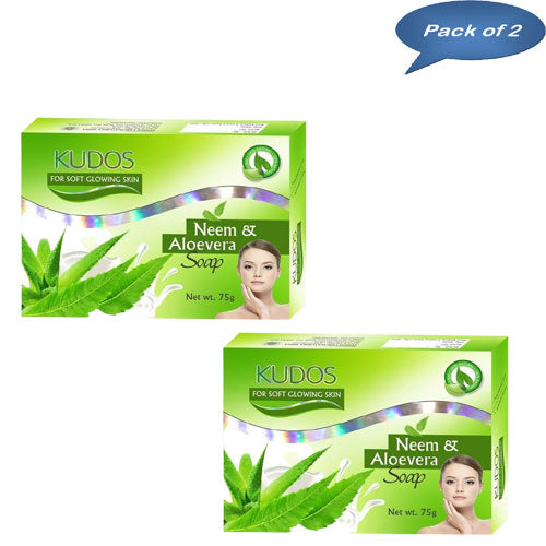 Kudos Neem Aloe Vera Soap 75 Gm ( Pack Of 2 )