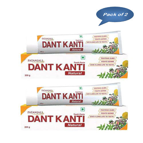 Patanjali Dant Kanti Toothpaste 200 Gm (Pack Of 2)