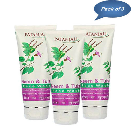 Patanjali Neem & Tulsi Face Wash 60 Gm (Pack Of 3)