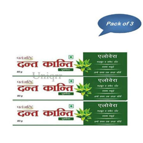 Patanjali Dant Kanti Tooth Paste 80 Gm (Pack of 3)