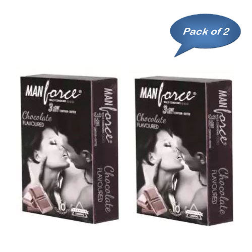 Mankind Manforce Wild Condoms (Chocolate) 10 Pcs (Pack Of 2)