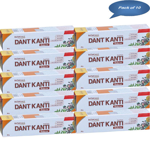 Patanjali Dant Kanti Toothpaste 20 Gm (Pack Of 10)