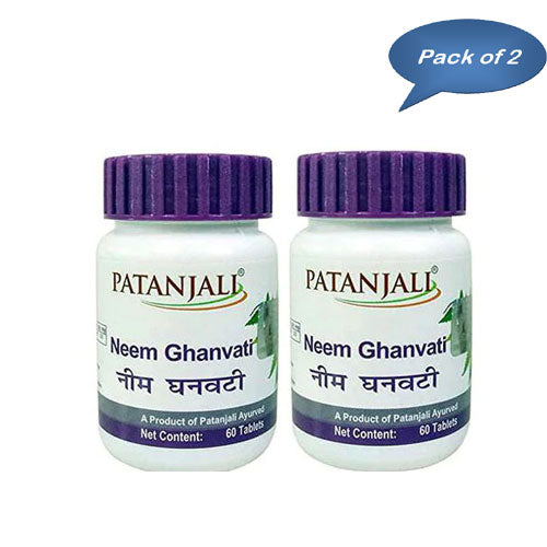 Patanjali Neem Ghanvati 60 Tablets (Pack of 2)