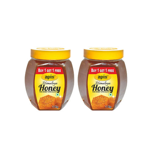 Apis India Himalaya Honey (Buy 1 Get 1) 1 Kg(Pack of 2)