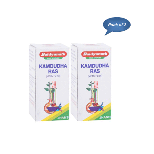 Baidyanath (Jhansi) Kamdudha Ras (With Pearl) 25 Tablets (Pack Of 2)