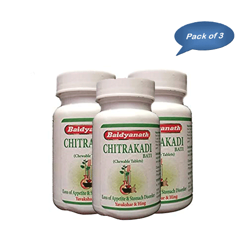 Baidyanath (Jhansi) Chitrakadi Bati 40 Tablets (Pack Of 3)