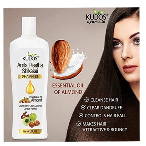 Kudos Amla Reetha Shikakai Shampoo 500 Ml