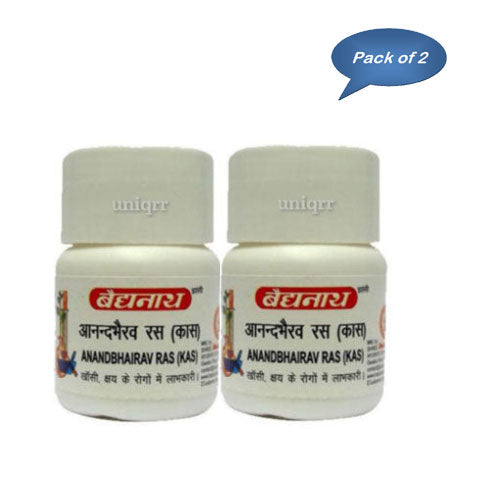 Baidyanath (Jhansi) Anand Bhairav Ras (Kas) 80 Tablets (Pack of 2)