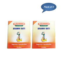 Baidyanath (Jhansi) Brahmi Bati 20 Tablets - Pack of 2 | Classical Ayurvedic Brahmi Brain Tonic, Memory Enhancement & Stress Relief