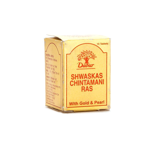 Dabur Shwaskas Chintamani Ras (Gold) 10 Tablets