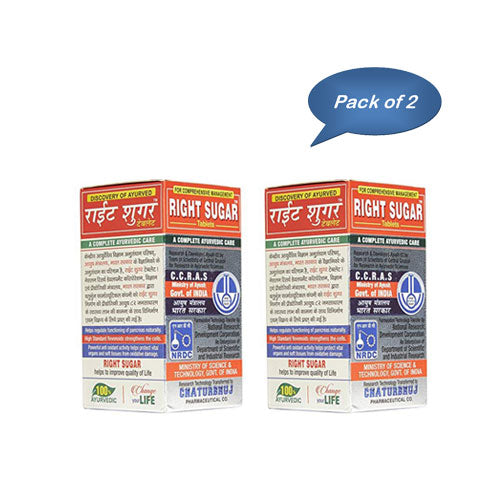 Chaturbhuj Pharmaceuticals Right Sugar 120 Tablets (Pack of 2)