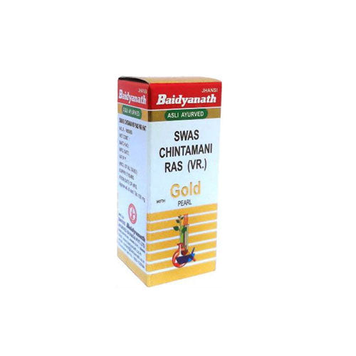 Baidyanath (Jhansi) Swas Chintamani Ras (Vr). Gold Pearl 10 Tablets