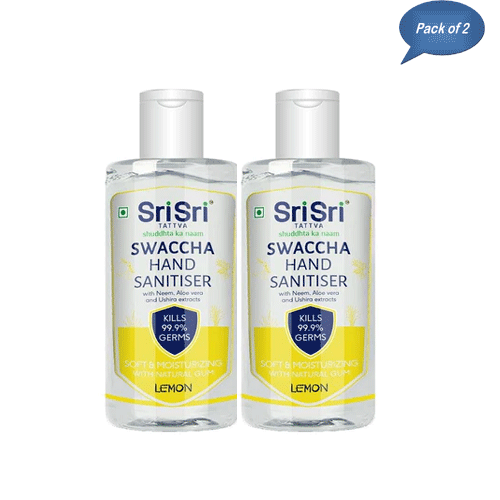 Sri Sri Tattva Swaccha Hand Sanitiser (Lemon) 130 Ml (Pack of 2)