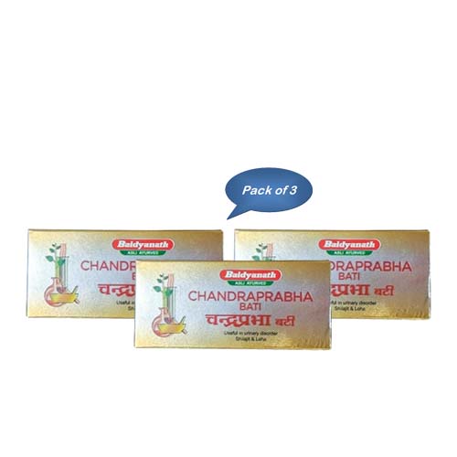 Baidyanath (Jhansi) Chandraprabha Bati 20 Tablets (Pack of 3)