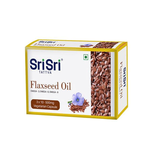 Sri Sri Tattva Flaxeed Oil 500 Mg 30 Capsules