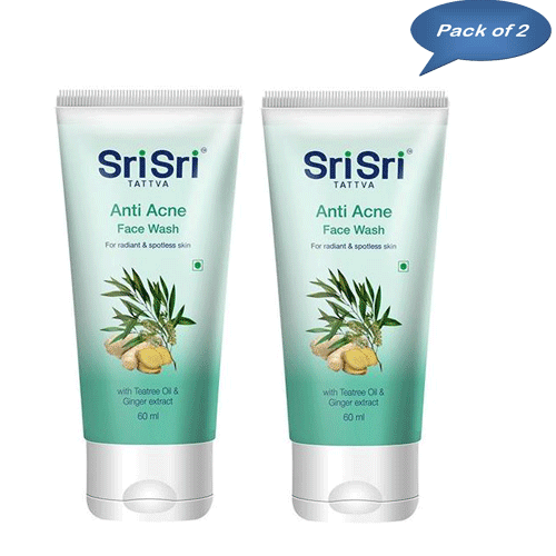 Sri Sri Tattva Anti Acne Face Wash 60 Ml (Pack Of 2)