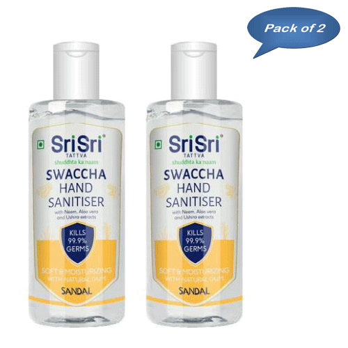 Sri Sri Tattva Swaccha Hand Sanitiser (Sandal) 130 Ml (Pack of 2)