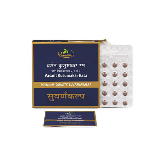 Dhootapapeshwar Vasant Kusumakar Ras (Premium) 60 Tablets