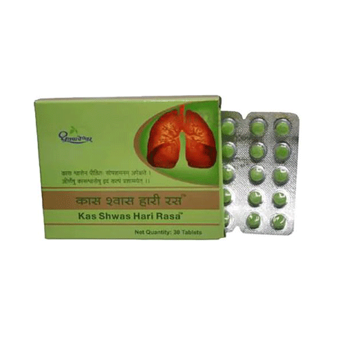 Dhootapapeshwar Kas Shwas Hari Rasa 30 Tablets