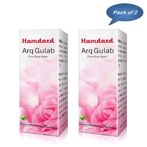 Hamdard Arq Gulab Pure Rose Water 100 Ml (Pack Of 2)