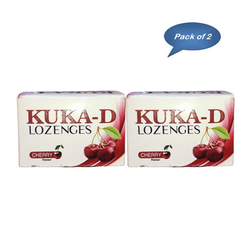 Multani Kuka-D Lozenges (Cherry) 36 Tablets (Pack Of 2)