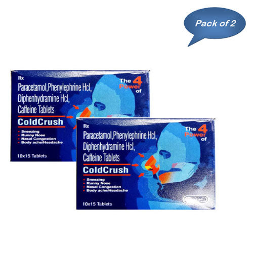Olzwell Coldcrush 15 Tablets  (Pack of 2)