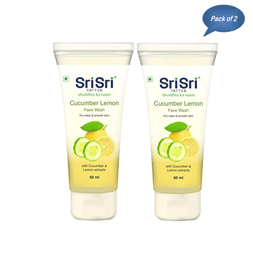 Sri Sri Tattva Cucumber Lemon Face Wash 60 Ml (Pack of 2)