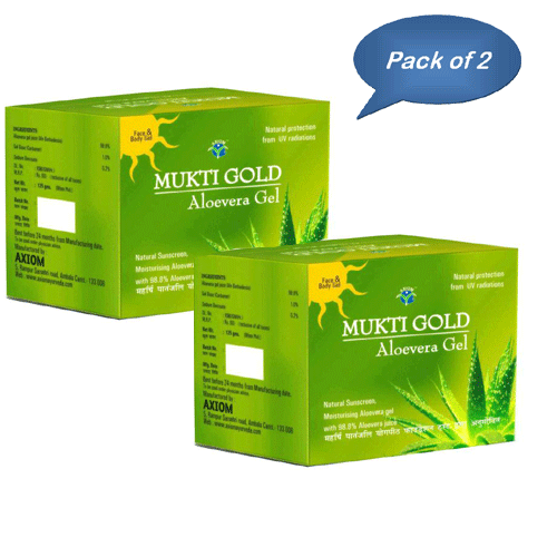 Axiom Ayurveda Mukti Gold Aloevera Green Gel 125 Gm (Pack Of 2)