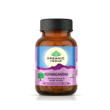Organic India Ashwagandha 60 Capsules | Certified Organic Pure Ashwagandha Adaptogen Stress Relief, Energy & Vitality