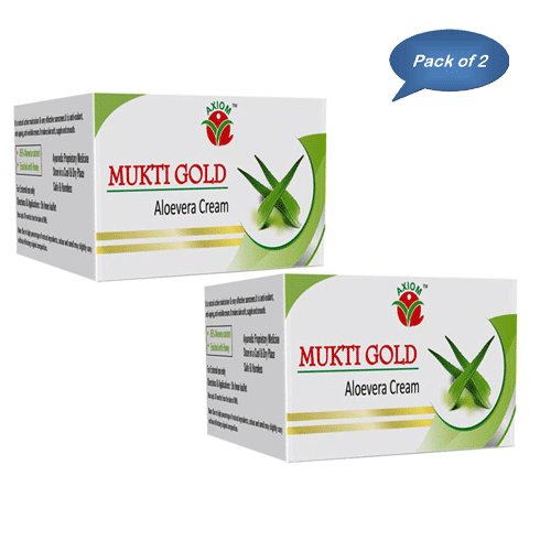Axiom Ayurveda Mukti Gold Aloevera Cream 50 Gm (Pack Of 2)