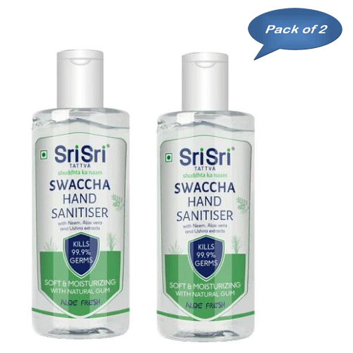 Sri Sri Tattva Swaccha Hand Sanitiser (Aloe Fresh) 130 Ml (Pack Of 2)