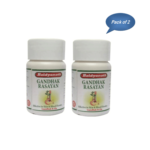 Baidyanath (Jhansi) Gandhak Rasayan 20 Tablets (Pack of 2)